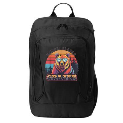 Funny Katmai Alaska Grazer Vintage Fat Bear Week 2024 City Backpack