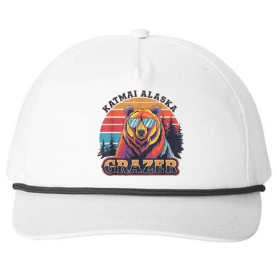 Funny Katmai Alaska Grazer Vintage Fat Bear Week 2024 Snapback Five-Panel Rope Hat