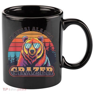 Funny Katmai Alaska Grazer Vintage Fat Bear Week 2024 11oz C Handle Ceramic Mug