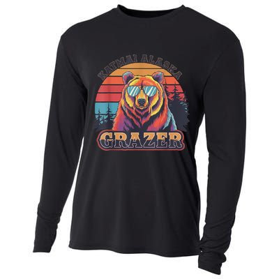 Funny Katmai Alaska Grazer Vintage Fat Bear Week 2024 Cooling Performance Long Sleeve Crew