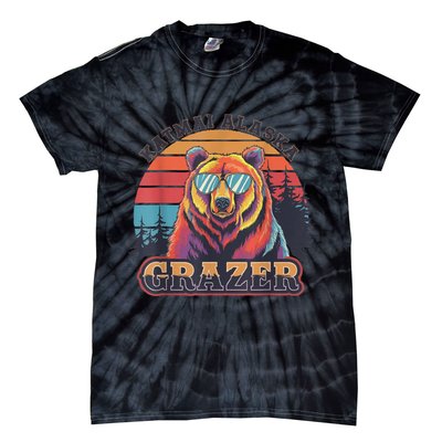 Funny Katmai Alaska Grazer Vintage Fat Bear Week 2024 Tie-Dye T-Shirt