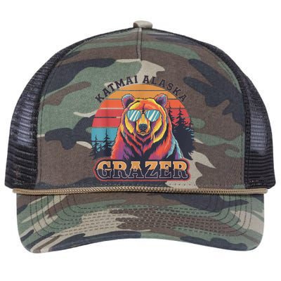 Funny Katmai Alaska Grazer Vintage Fat Bear Week 2024 Retro Rope Trucker Hat Cap