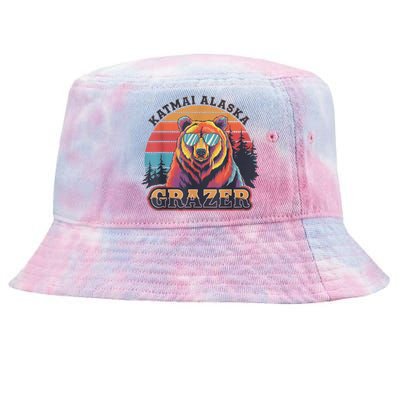 Funny Katmai Alaska Grazer Vintage Fat Bear Week 2024 Tie-Dyed Bucket Hat