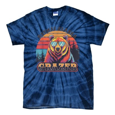 Funny Katmai Alaska Grazer Vintage Fat Bear Week 2024 Tie-Dye T-Shirt