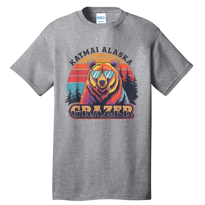 Funny Katmai Alaska Grazer Vintage Fat Bear Week 2024 Tall T-Shirt