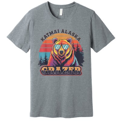 Funny Katmai Alaska Grazer Vintage Fat Bear Week 2024 Premium T-Shirt