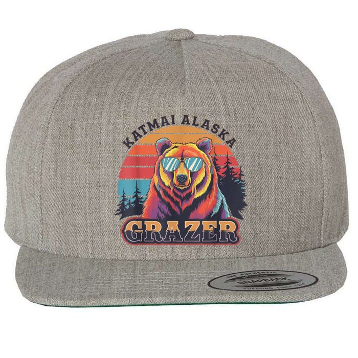 Funny Katmai Alaska Grazer Vintage Fat Bear Week 2024 Wool Snapback Cap