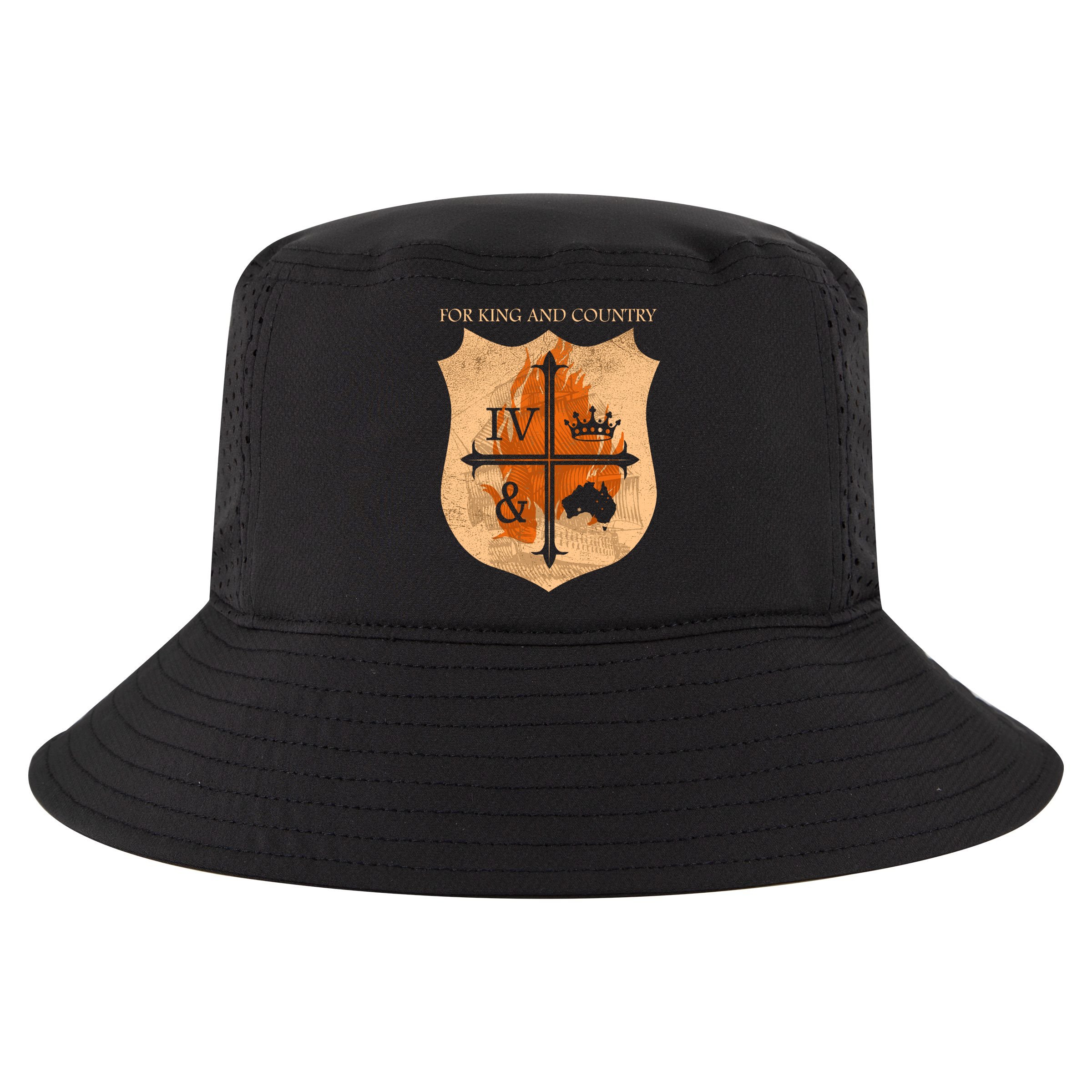For King And Country Crest Friend Cool Comfort Performance Bucket Hat