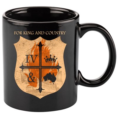 For King And Country Crest Friend 11oz C Handle Ceramic Mug