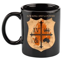 For King And Country Crest Friend 11oz C Handle Ceramic Mug