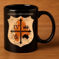 For King And Country Crest Friend 11oz C Handle Ceramic Mug