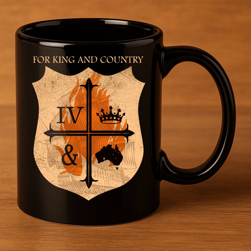 For King And Country Crest Friend 11oz C Handle Ceramic Mug