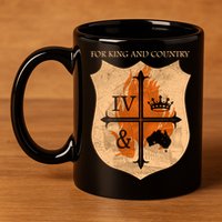 For King And Country Crest Friend 11oz C Handle Ceramic Mug