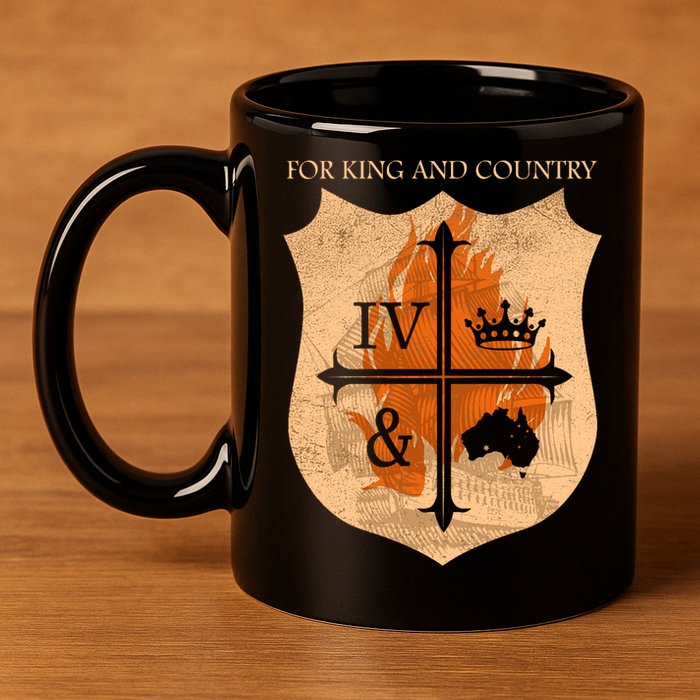 For King And Country Crest Friend 11oz C Handle Ceramic Mug