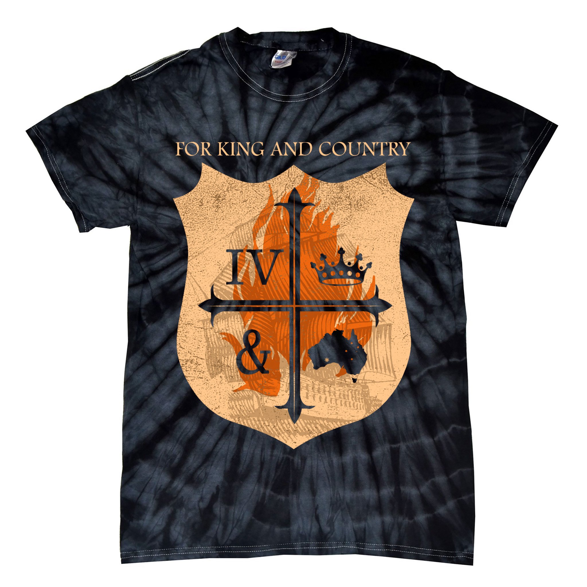 For King And Country Crest Friend Tie-Dye T-Shirt