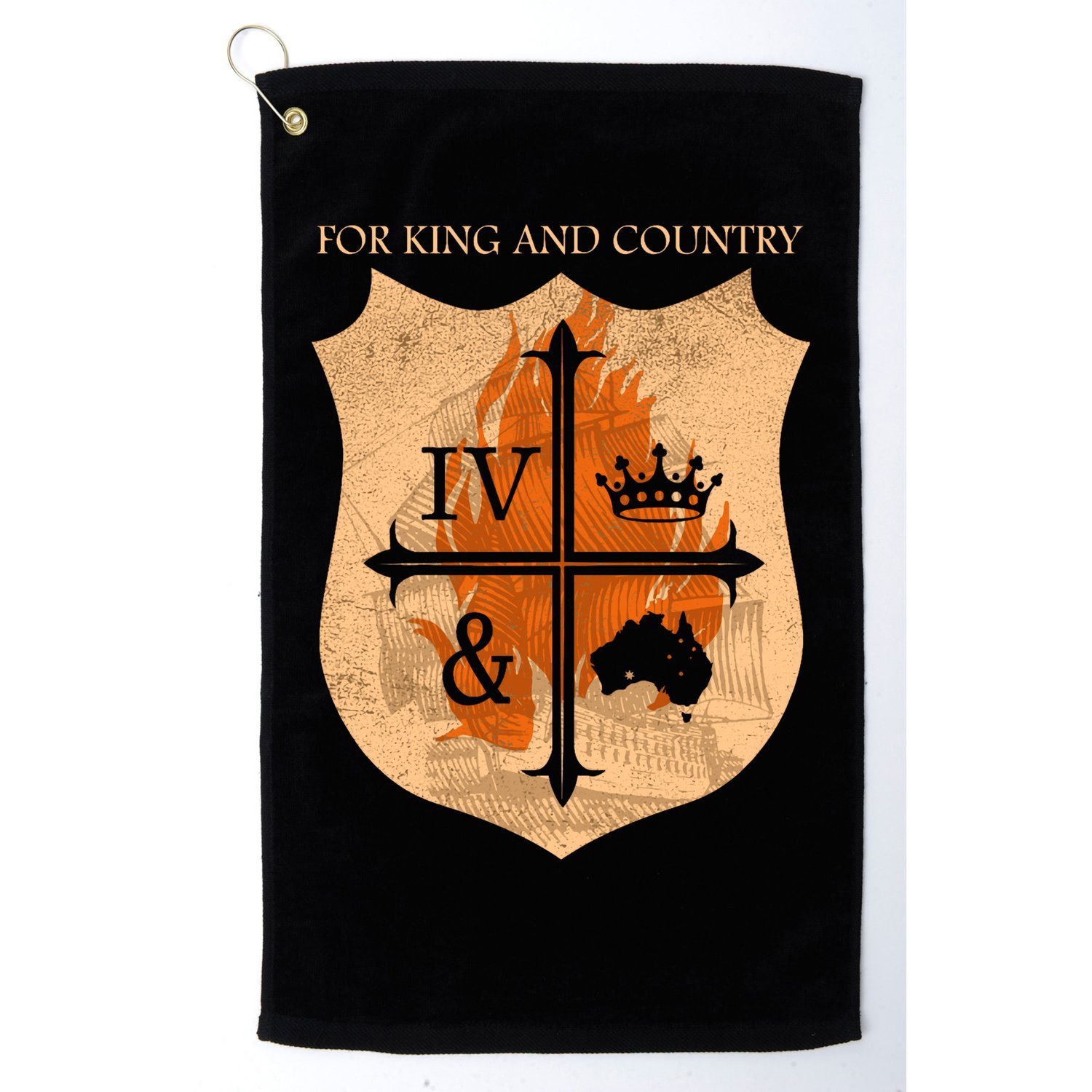 For King And Country Crest Friend Golf Towel