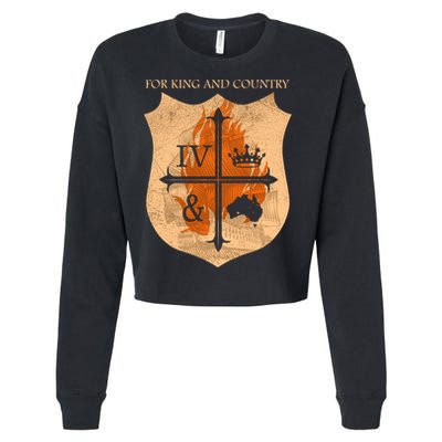 For King And Country Crest Friend Cropped Pullover Crew
