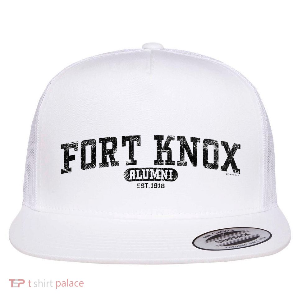 Fort Knox Alumni Retro Army Base Kentucky Flat Bill Trucker Hat
