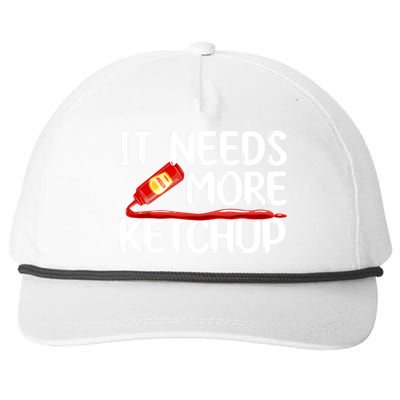 Funny Ketchup Art For Men Women Kids Catsup Condiment Lovers Snapback Five-Panel Rope Hat