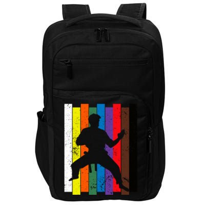 Funny Karate Belt Gift Karate Silhouette Gift Martial Arts Impact Tech Backpack