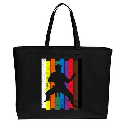 Funny Karate Belt Gift Karate Silhouette Gift Martial Arts Cotton Canvas Jumbo Tote