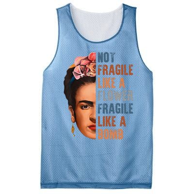 Frida Kahlo Be Like Her Not Fragile Flower Professor Mesh Reversible Basketball Jersey Tank