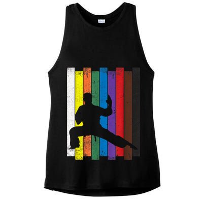 Funny Karate Belt Gift Karate Silhouette Gift Martial Arts Ladies PosiCharge Tri-Blend Wicking Tank