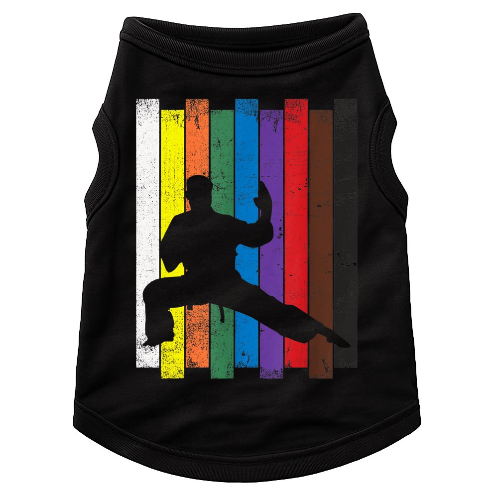 Funny Karate Belt Gift Karate Silhouette Gift Martial Arts Doggie Tank