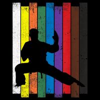 Funny Karate Belt Gift Karate Silhouette Gift Martial Arts Cooling Performance Crew T-Shirt