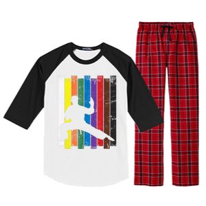 Funny Karate Belt Gift Karate Silhouette Gift Martial Arts Raglan Sleeve Pajama Set