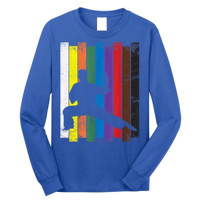 Funny Karate Belt Gift Karate Silhouette Gift Martial Arts Long Sleeve Shirt