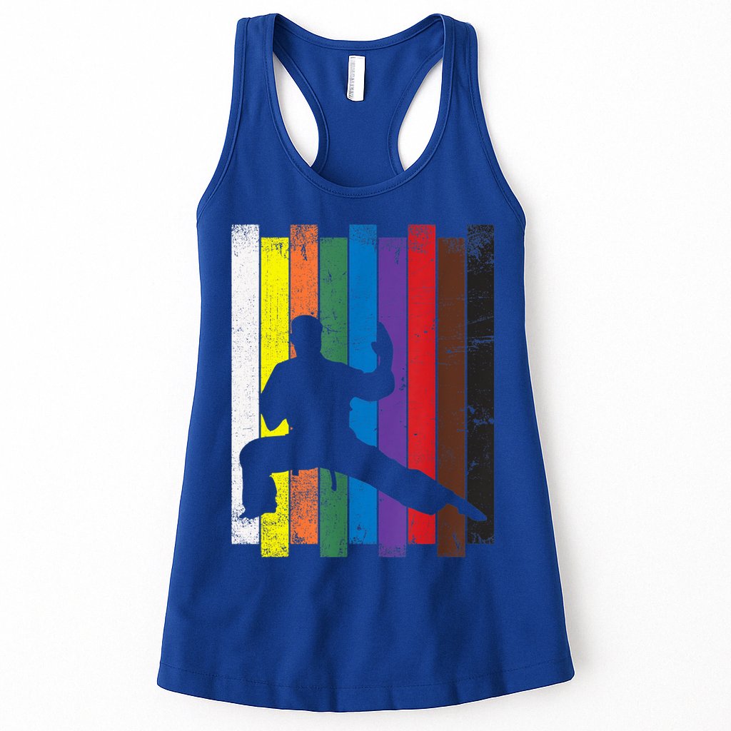 Funny Karate Belt Gift Karate Silhouette Gift Martial Arts Womens Tank Top