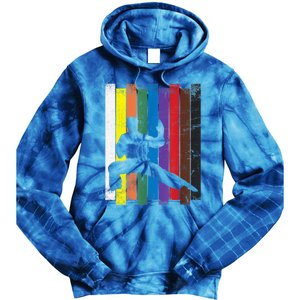 Funny Karate Belt Gift Karate Silhouette Gift Martial Arts Tie Dye Hoodie