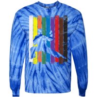 Funny Karate Belt Gift Karate Silhouette Gift Martial Arts Tie-Dye Long Sleeve Shirt