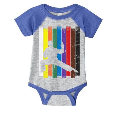 Funny Karate Belt Gift Karate Silhouette Gift Martial Arts Infant Baby Jersey Bodysuit