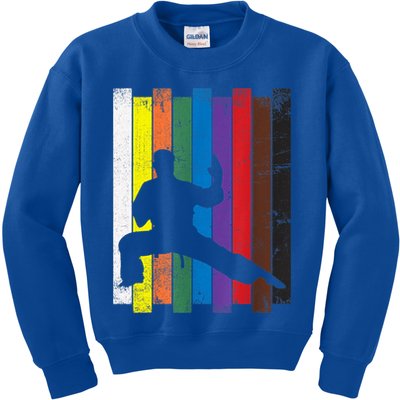 Funny Karate Belt Gift Karate Silhouette Gift Martial Arts Kids Sweatshirt