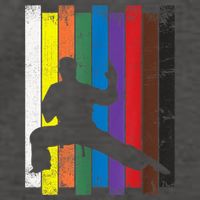 Funny Karate Belt Gift Karate Silhouette Gift Martial Arts Vector Backpack