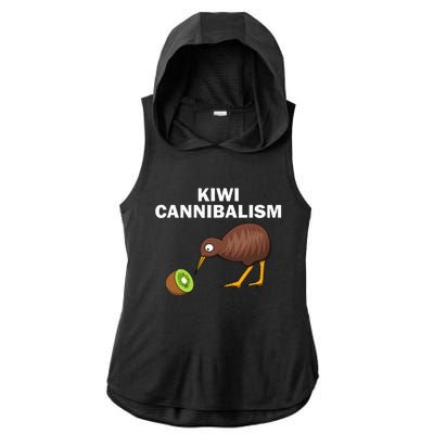 Funny Kiwi Bird Gift Cannibalism For Fruit Lover Ladies PosiCharge Tri-Blend Wicking Draft Hoodie Tank