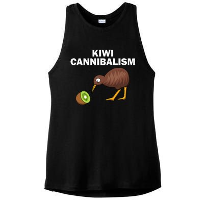 Funny Kiwi Bird Gift Cannibalism For Fruit Lover Ladies PosiCharge Tri-Blend Wicking Tank