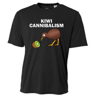 Funny Kiwi Bird Gift Cannibalism For Fruit Lover Cooling Performance Crew T-Shirt