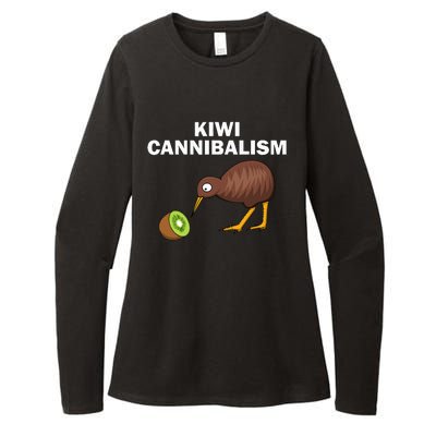 Funny Kiwi Bird Gift Cannibalism For Fruit Lover Womens CVC Long Sleeve Shirt