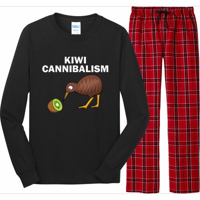 Funny Kiwi Bird Gift Cannibalism For Fruit Lover Long Sleeve Pajama Set