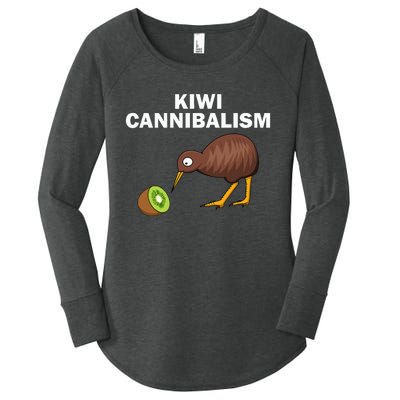 Funny Kiwi Bird Gift Cannibalism For Fruit Lover Women's Perfect Tri Tunic Long Sleeve Shirt