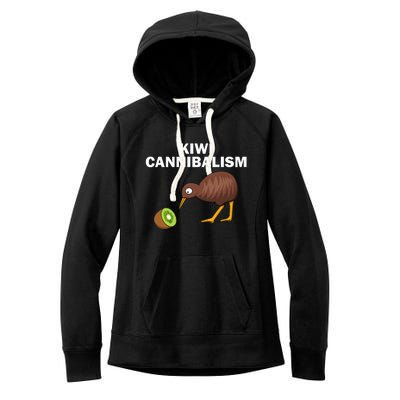 Funny Kiwi Bird Gift Cannibalism For Fruit Lover Women's Fleece Hoodie