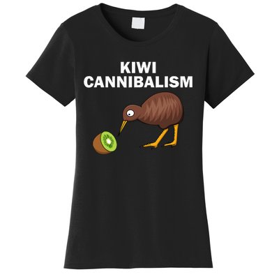 Funny Kiwi Bird Gift Cannibalism For Fruit Lover Women's T-Shirt