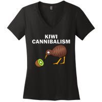 Funny Kiwi Bird Gift Cannibalism For Fruit Lover Women's V-Neck T-Shirt