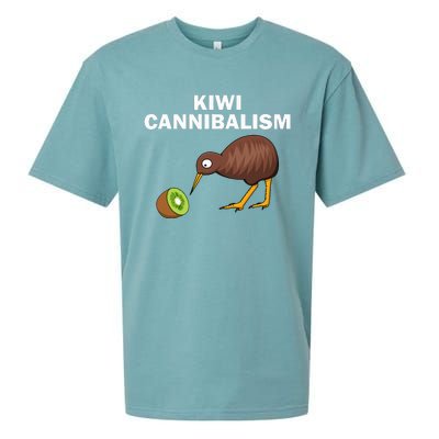 Funny Kiwi Bird Gift Cannibalism For Fruit Lover Sueded Cloud Jersey T-Shirt