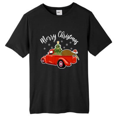 Funny Kiwi Bird Lover Xmas Santa Hat Red PickUp Truck Funny Gift Tall Fusion ChromaSoft Performance T-Shirt