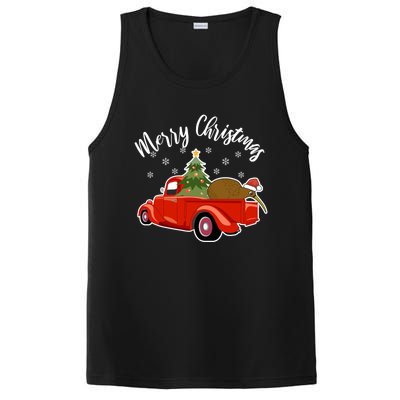 Funny Kiwi Bird Lover Xmas Santa Hat Red PickUp Truck Funny Gift PosiCharge Competitor Tank