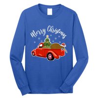 Funny Kiwi Bird Lover Xmas Santa Hat Red PickUp Truck Funny Gift Long Sleeve Shirt